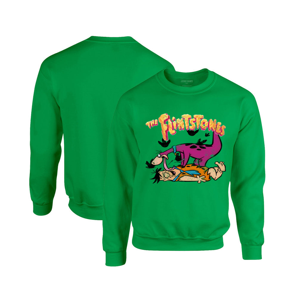 The Flintstones Crewneck Sweatshirt in Kelly Green