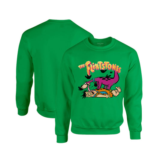 The Flintstones Crewneck Sweatshirt in Kelly Green