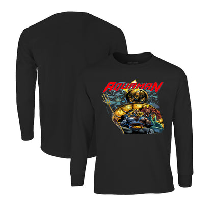 Aquaman Long Sleeve T-Shirt in Black