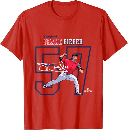 Shane Bieber | Cleveland Baseball Players | MLBSBR3004 T-Shirt