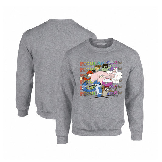 Regular Show Crewneck Sweatshirt in Graphite Heather