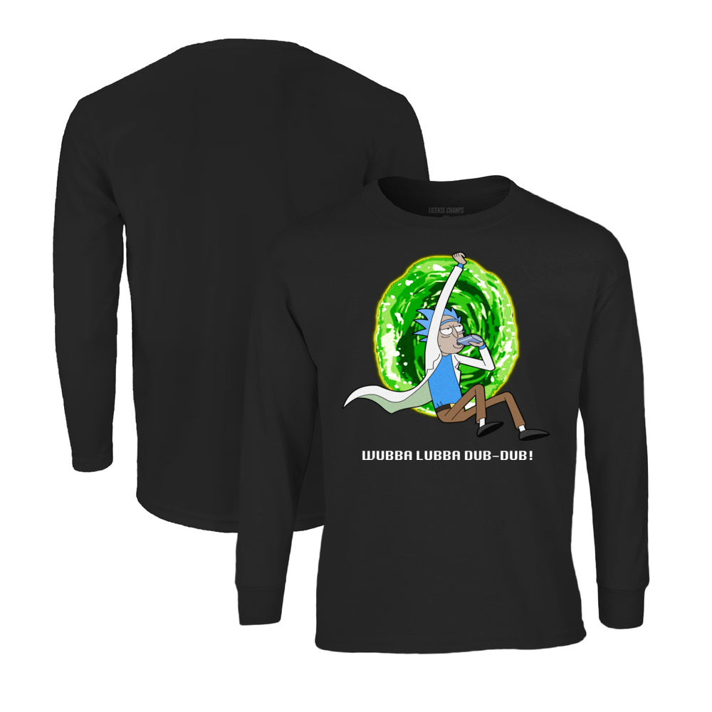 Rick and Morty Long Sleeve T-Shirt in Black