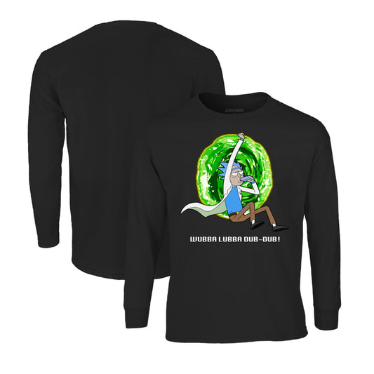 Rick and Morty Long Sleeve T-Shirt in Black