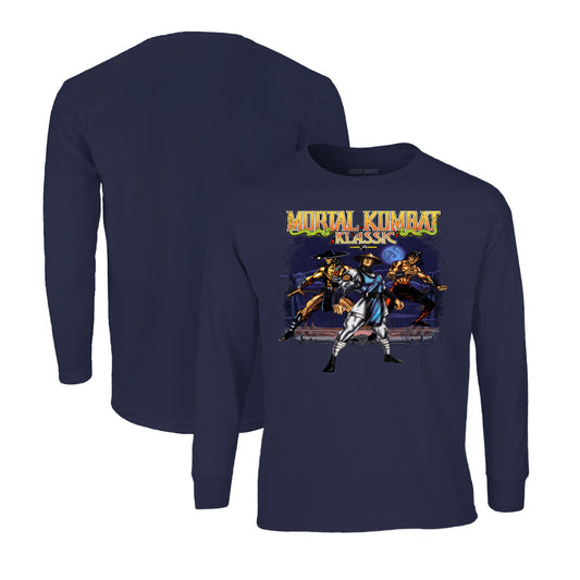 Mortal Kombat Long Sleeve T-Shirt in Navy