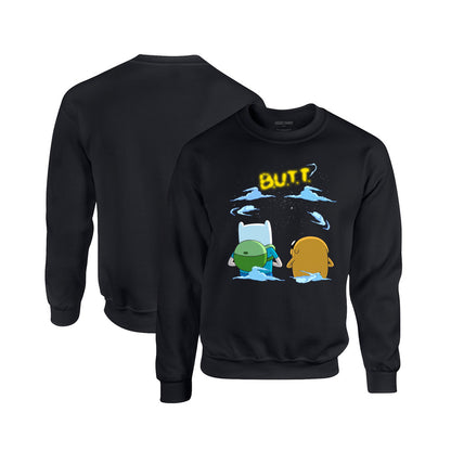 Adventure Time Crewneck Sweatshirt in Black