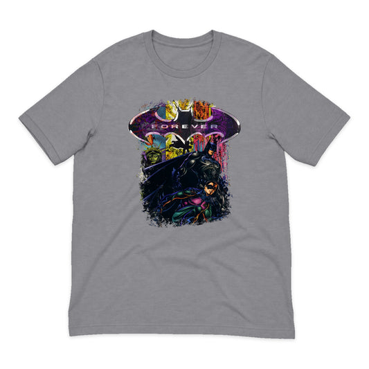 Batman Forever Collage T-Shirt in Heather Gray