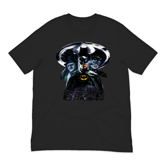 Batman Returns Movie Collage T-Shirt in Black