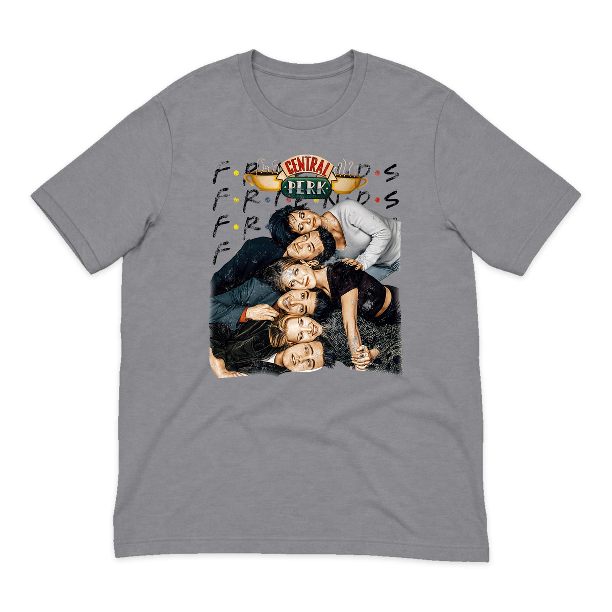 Friends Central Perk Cast T-Shirt in Heather Gray