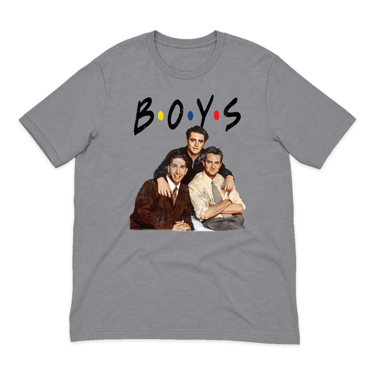 Friends Boys Portrait T-Shirt in Heather Gray