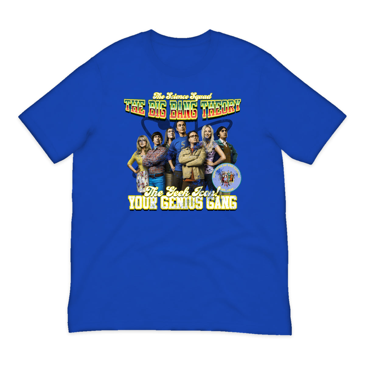 Big Bang Theory Cast Varsity T-Shirt in Royal Blue
