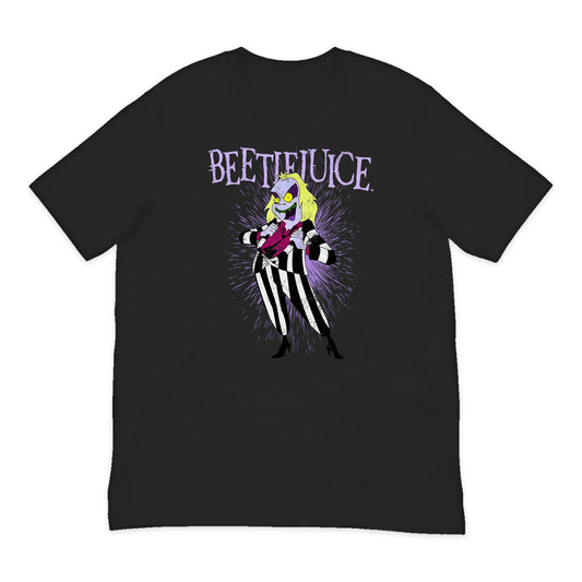 Beetlejuice Animated Pose T-Shirt in Black