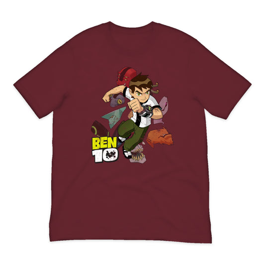 Ben 10 Hero Action T-Shirt in Burgundy