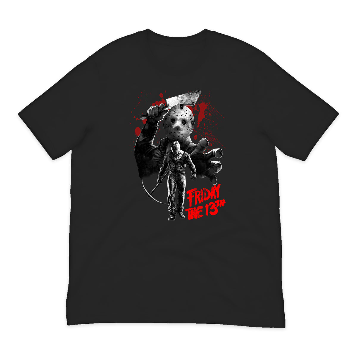 Friday the 13th Jason Mask Collage T-Shirt in Black