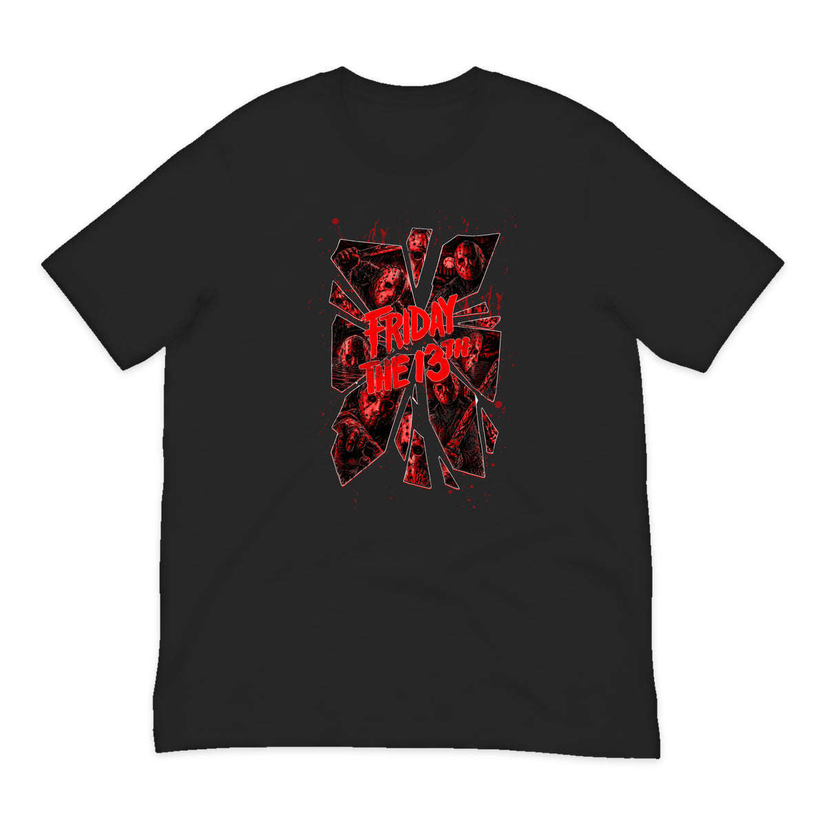 Friday the 13th Shattered Masks T-Shirt in Black