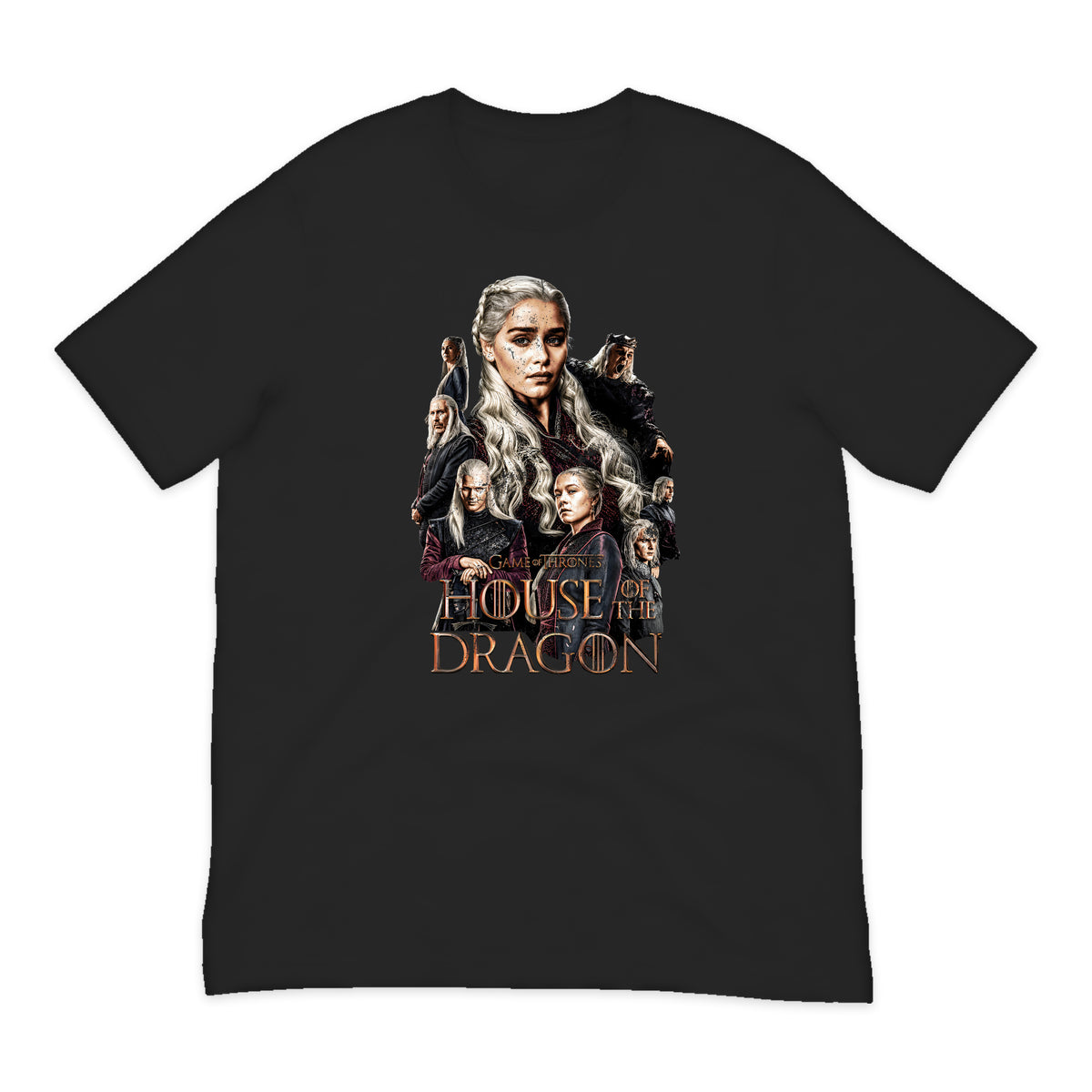 House of the Dragon Cast Collage T-Shirt in Black