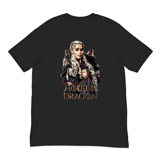 House of the Dragon Cast Collage T-Shirt in Black