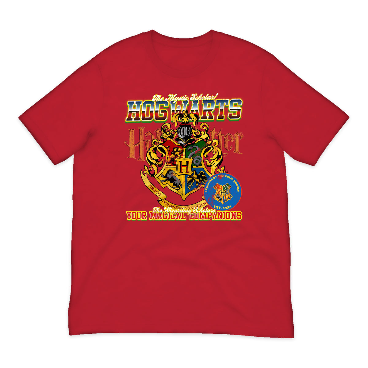 Harry Potter Hogwarts Varsity T-Shirt in Bright Red