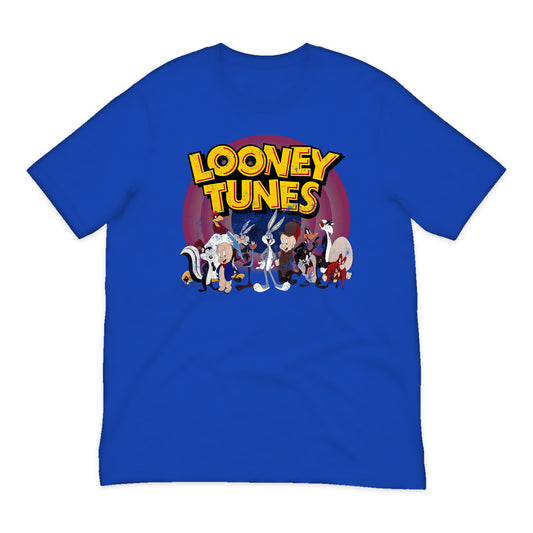 Looney Tunes Cast Logo T-Shirt in Royal Blue