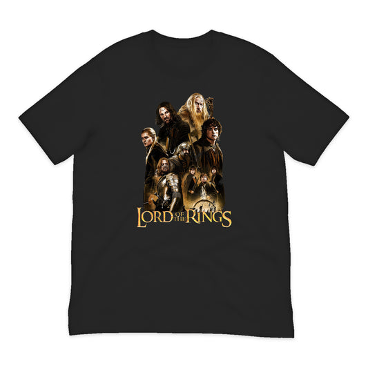 Lord of the Rings Fellowship Collage T-Shirt in Black
