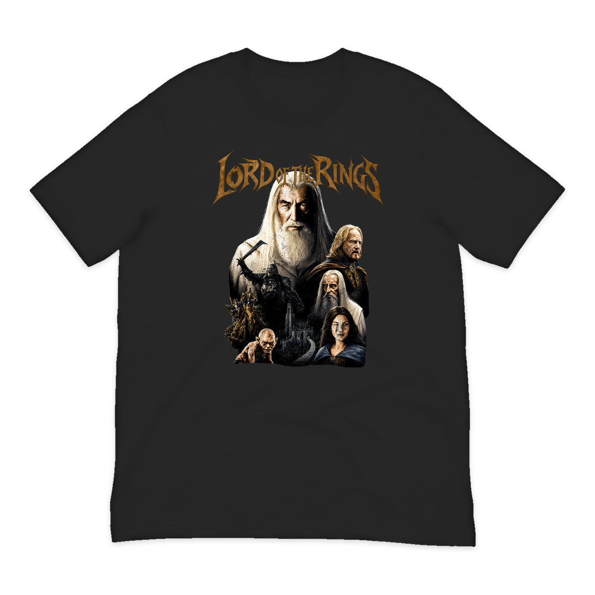 Lord of the Rings Middle-earth Cast T-Shirt in Black