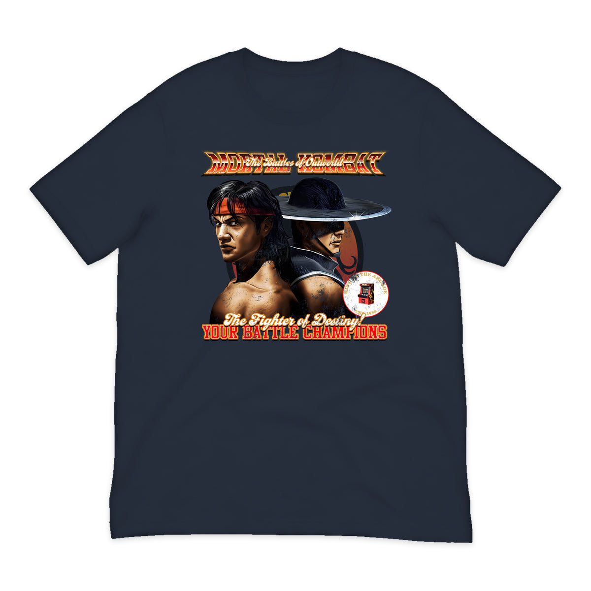 Mortal Kombat Fighter Duo T-Shirt in Navy
