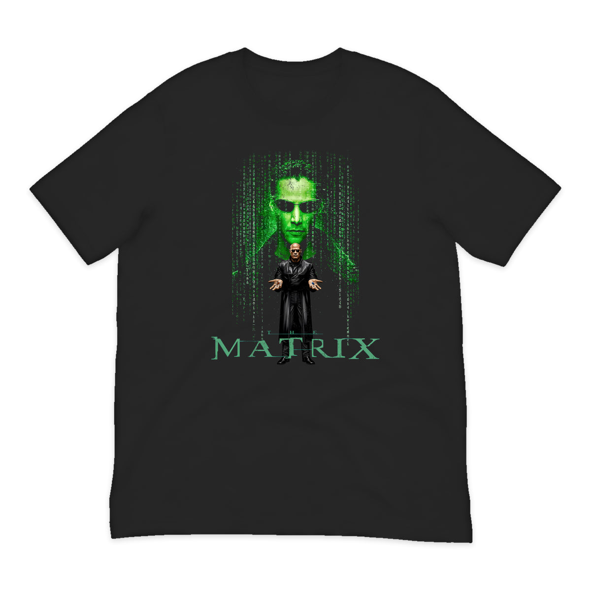 The Matrix Neo Portrait T-Shirt in Black
