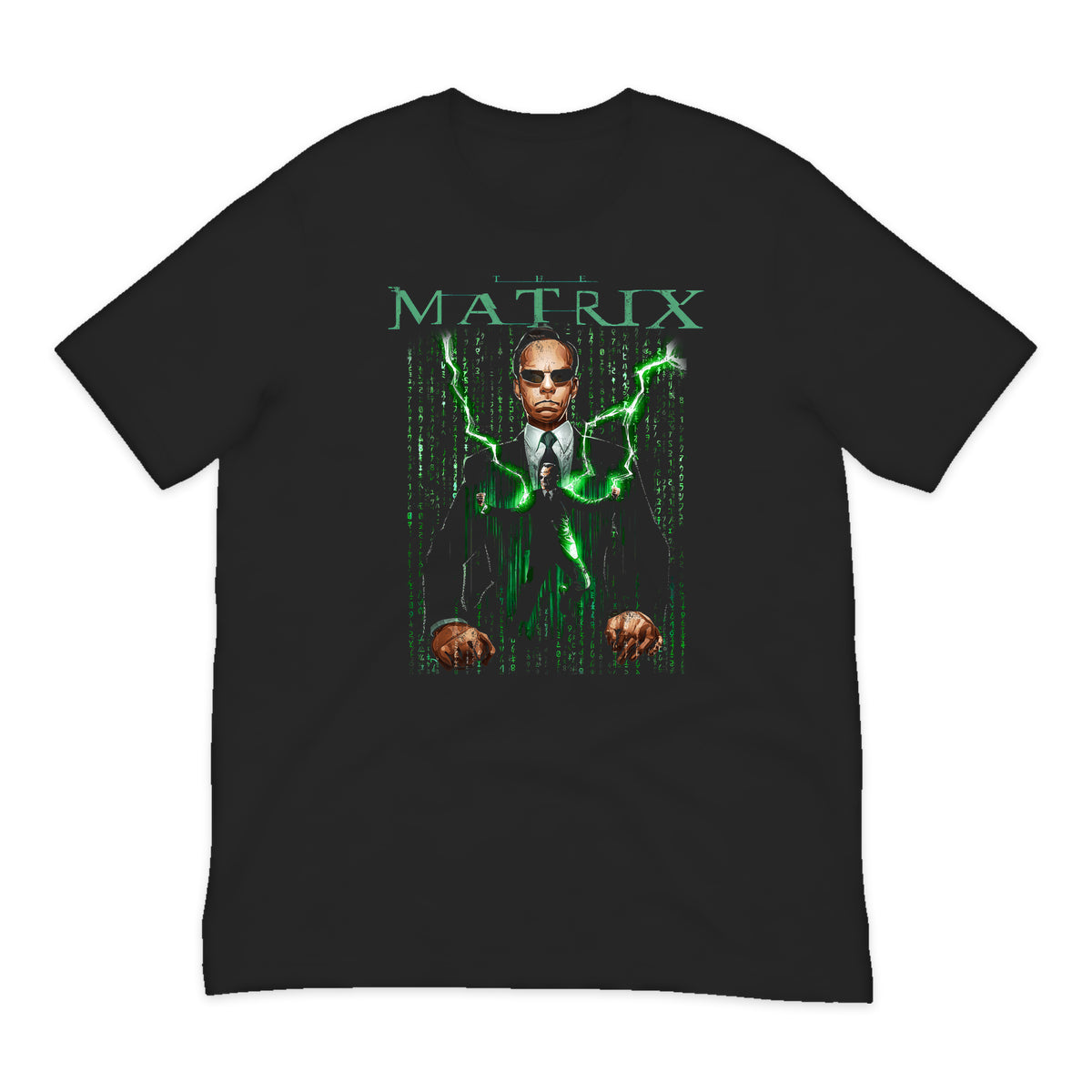 The Matrix Morpheus Lightning T-Shirt in Black