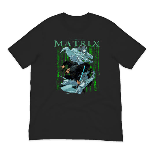The Matrix Neo Action Comic T-Shirt in Black