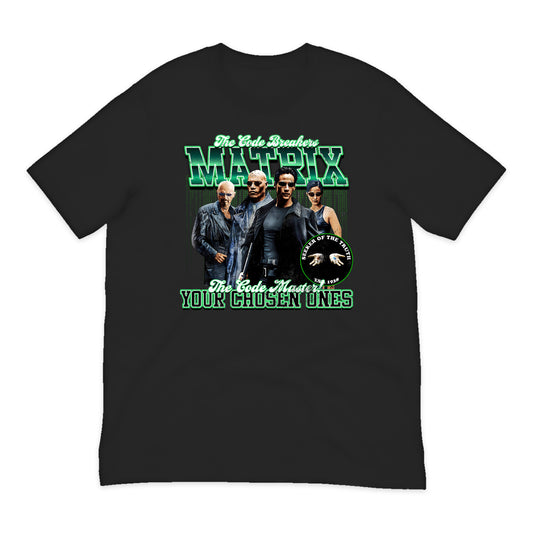 The Matrix Cast Varsity T-Shirt in Black