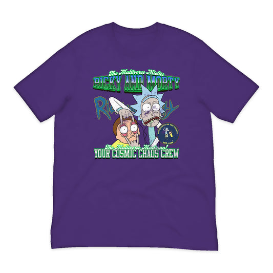Rick and Morty Portal Varsity T-Shirt in Purple
