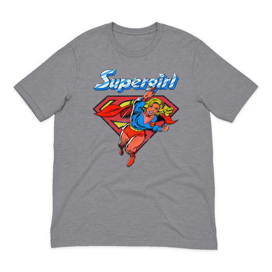 Supergirl Classic Flight T-Shirt in Heather Gray