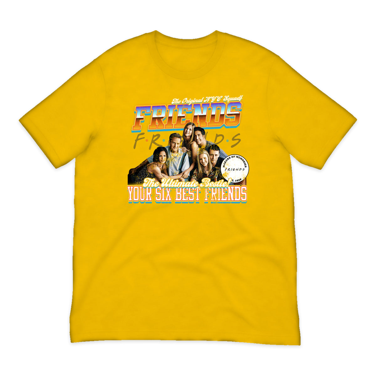 Friends Cast Varsity T-Shirt in Golden Yellow