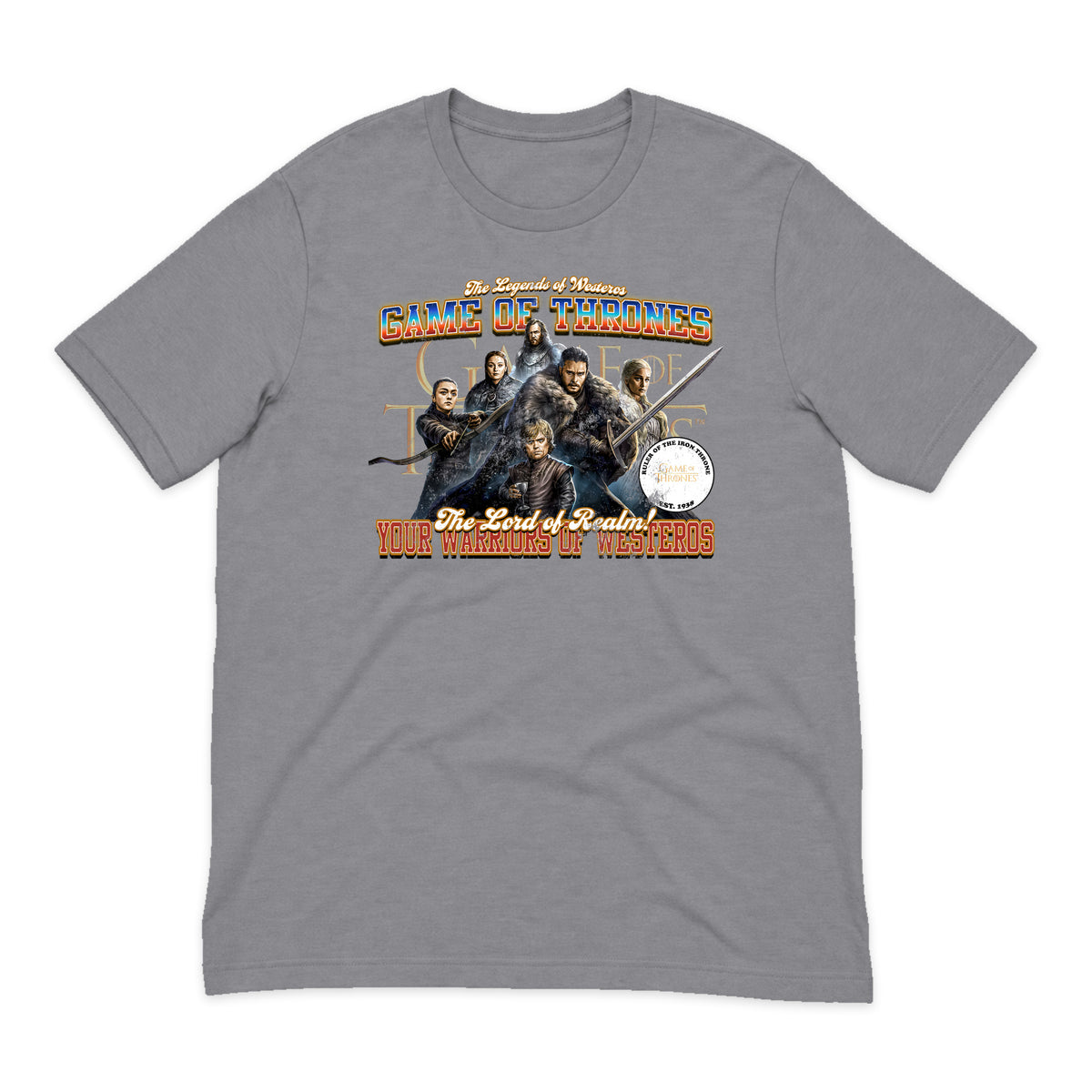 Game of Thrones Cast Varsity T-Shirt in Heather Gray