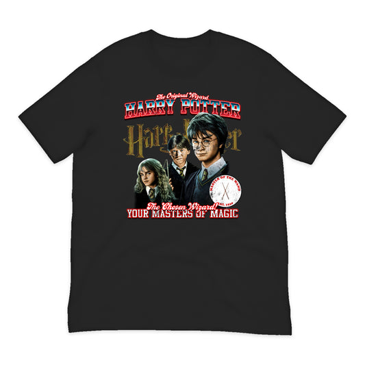Harry Potter Trio Varsity T-Shirt in Black