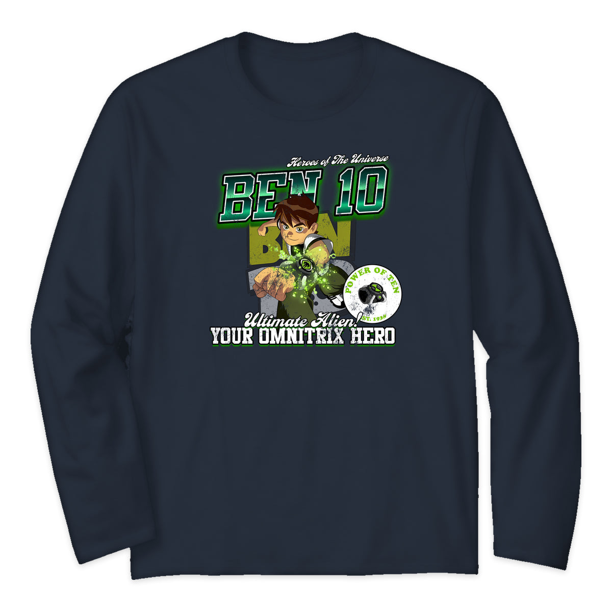 Ben 10 Omnitrix Varsity Long Sleeve T-Shirt in Navy