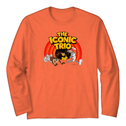 Looney Tunes Iconic Trio Long Sleeve T-Shirt in Orange