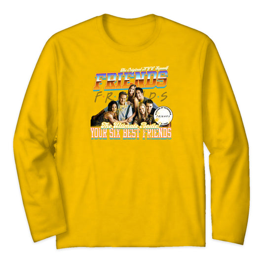 Friends Cast Varsity Long Sleeve T-Shirt in Golden Yellow