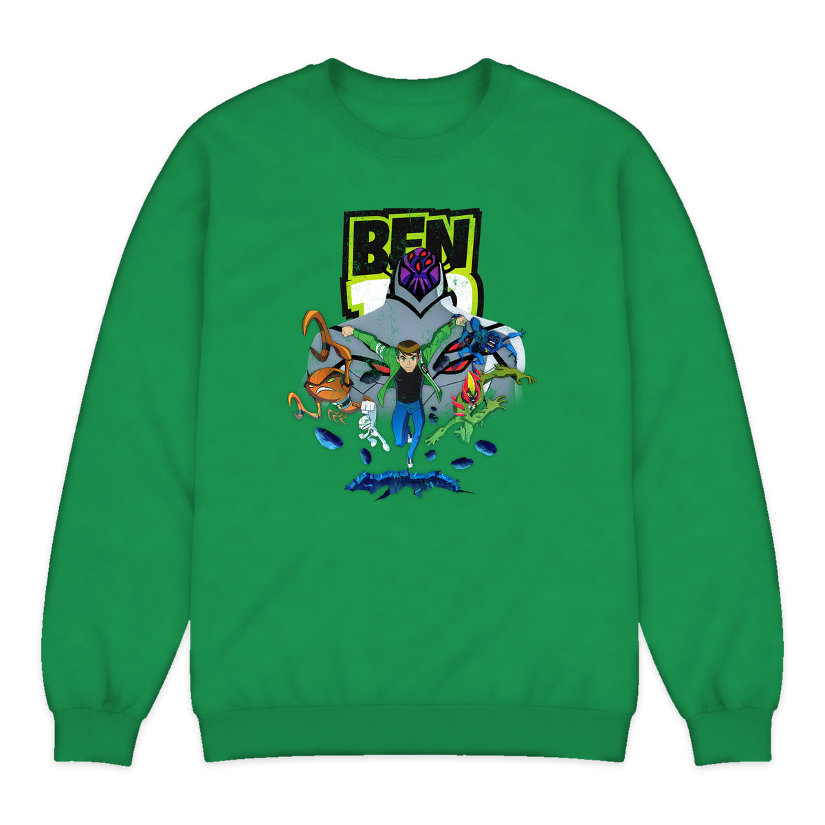 Ben 10 Alien Force Hero Crewneck Sweatshirt in Bright Green