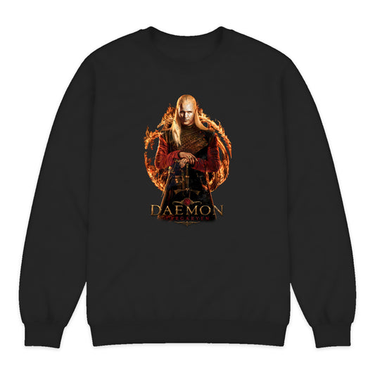 House of the Dragon Daemon Crewneck Sweatshirt in Black