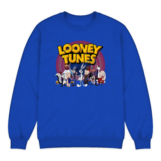 Looney Tunes Cast Logo Crewneck Sweatshirt in Royal Blue