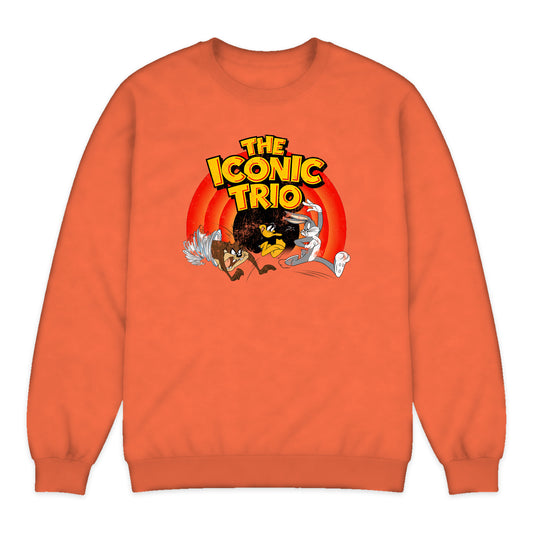 Looney Tunes Iconic Trio Crewneck Sweatshirt in Orange
