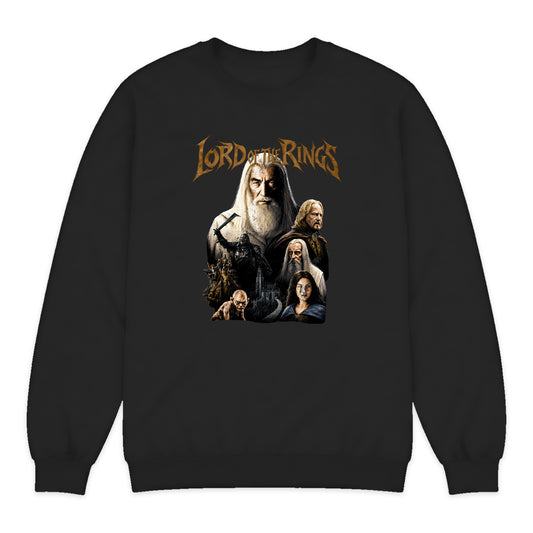 Lord of the Rings Middle-earth Cast Crewneck Sweatshirt in Black