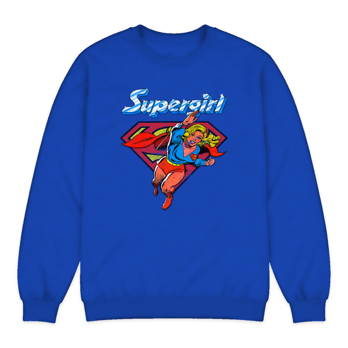 Supergirl Classic Flight Crewneck Sweatshirt in Royal Blue
