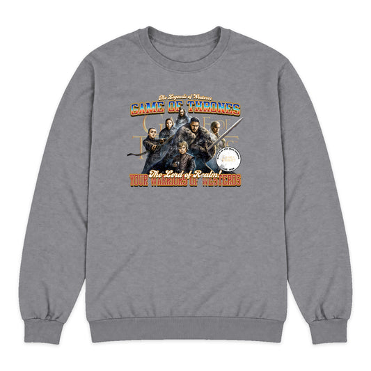 Game of Thrones Cast Varsity Crewneck Sweatshirt in Heather Gray