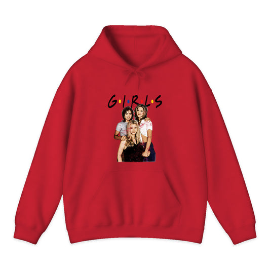 Friends Girls Portrait Hoodie in Bright Red