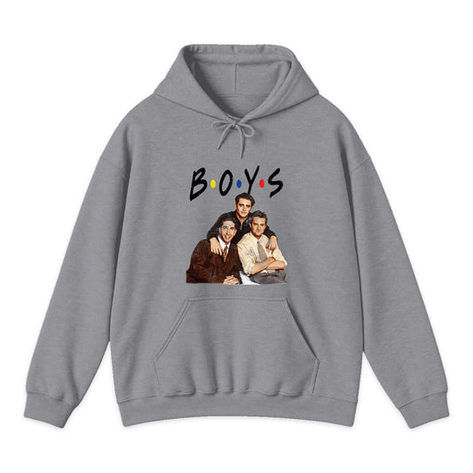 Friends Boys Portrait Hoodie in Heather Gray