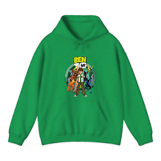 Ben 10 Alien Team Hoodie in Bright Green