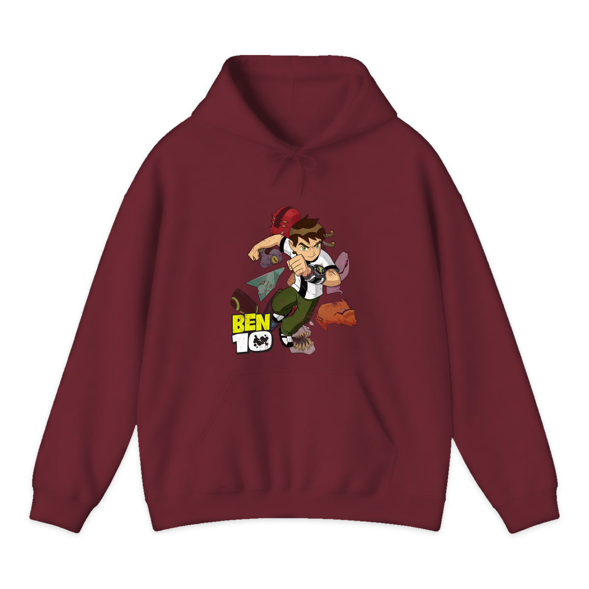 Ben 10 Hero Action Hoodie in Burgundy