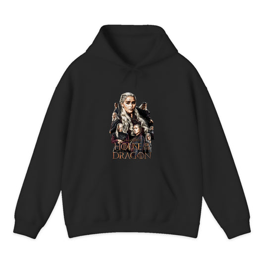 House of the Dragon Cast Collage Hoodie in Black