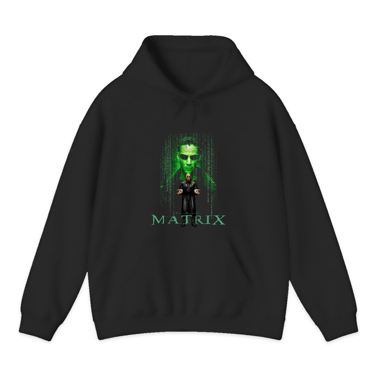 The Matrix Neo Portrait Hoodie in Black